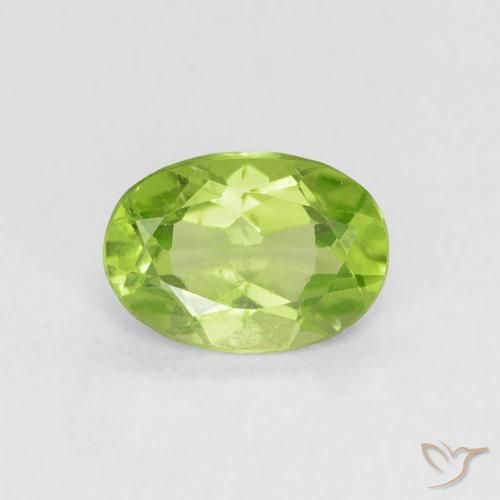 0.80ct Natural Verde claro Peridoto, oval, VS