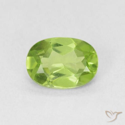 0.90ct Natural Verde claro Peridoto, oval, VS