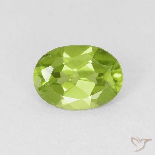 0.83ct Natural verde vivo Peridoto, oval, VS