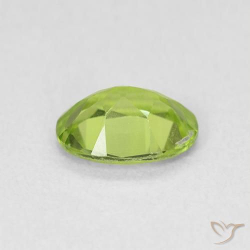 Peridoto verde vivo Natural 0.83ct, oval, VS