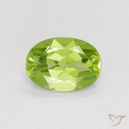 0.91ct Natural Verde claro Peridoto, oval, VS