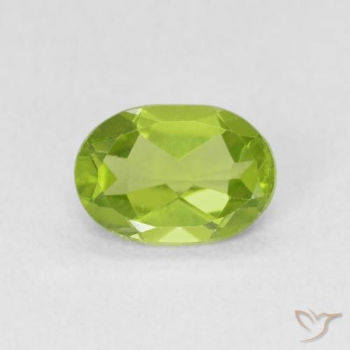 0.78ct Natural verde vivo Peridoto, oval, VS
