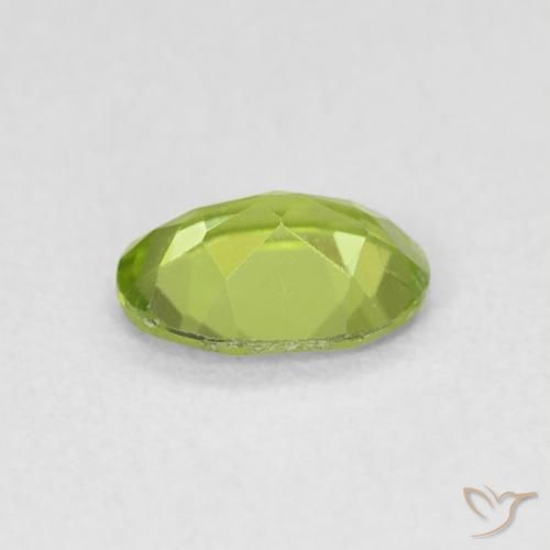 Peridoto verde vivo Natural 0.78ct, oval, VS