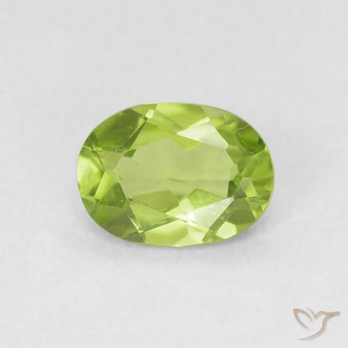 0.81ct Natural verde vivo Peridoto, oval, VS
