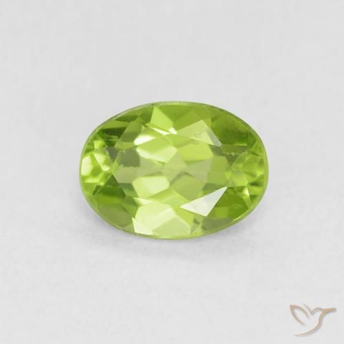 0.79ct Natural Verde amarelado Peridoto, oval, VS