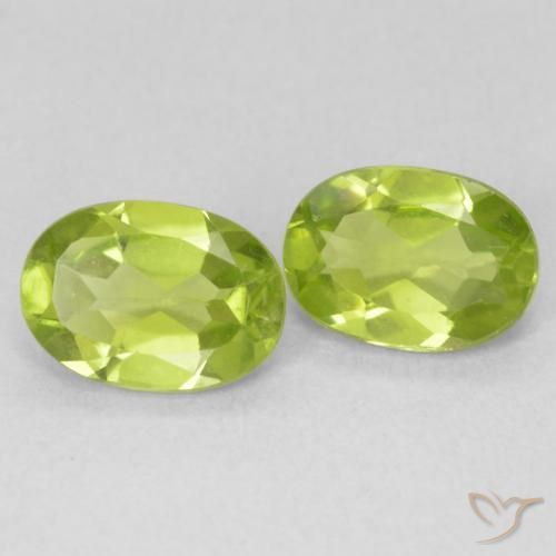 Pedras preciosas de Peridoto Verde claro natural de 1.76 ct, oval, VVS-VS