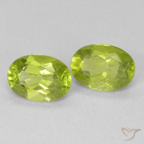 Pedras preciosas de Peridoto Verde claro natural de 1.64 ct, oval, VVS-VS