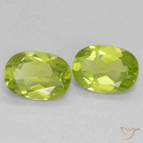 Pedras preciosas de Peridoto Verde claro natural de 1.75 ct, oval, VVS-VS