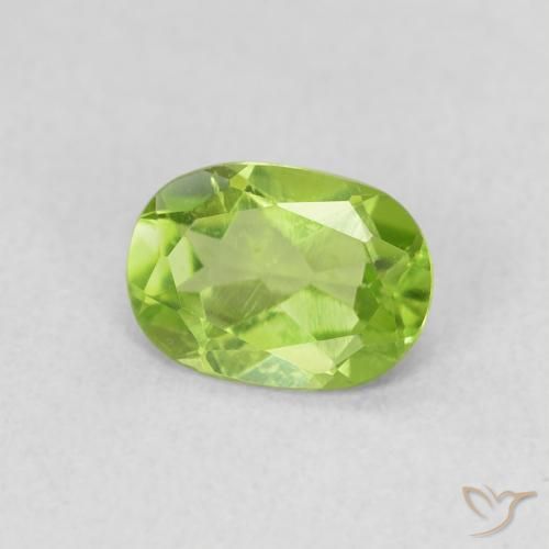 Peridoto Verde amarelado Natural 0.85ct, oval, VS