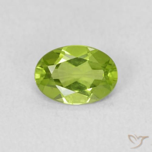 0.74ct Natural verde vivo Peridoto, oval, VS