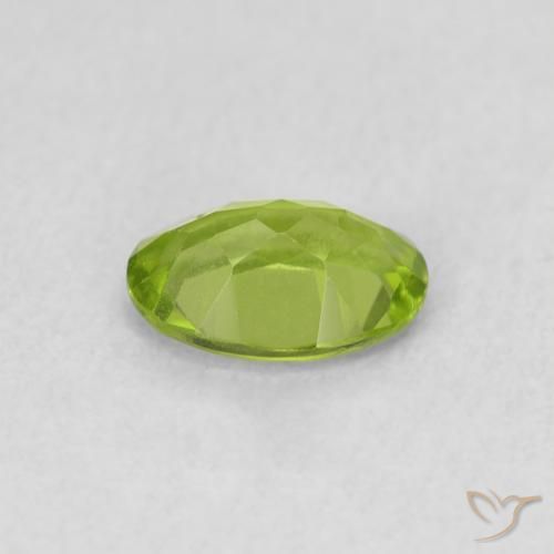 Peridoto verde vivo Natural 0.74ct, oval, VS