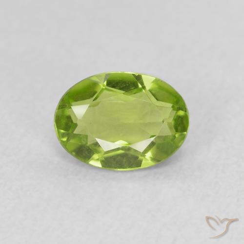 0.82ct Natural Verde médio Peridoto, oval, VS