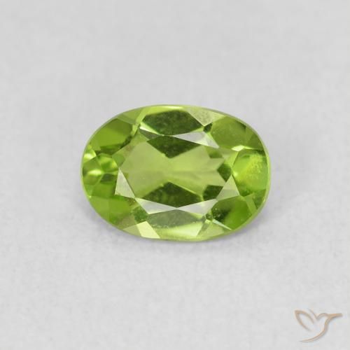 0.79ct Natural verde vivo Peridoto, oval, VS