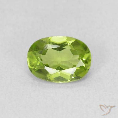 0.84ct Natural Verde médio Peridoto, oval, VS