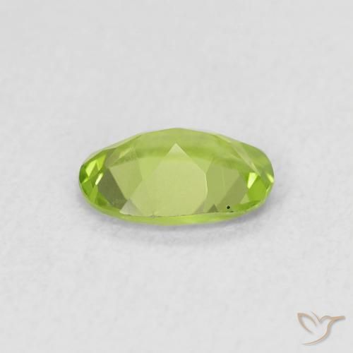 Peridoto verde vivo Natural 0.73ct, oval, VS
