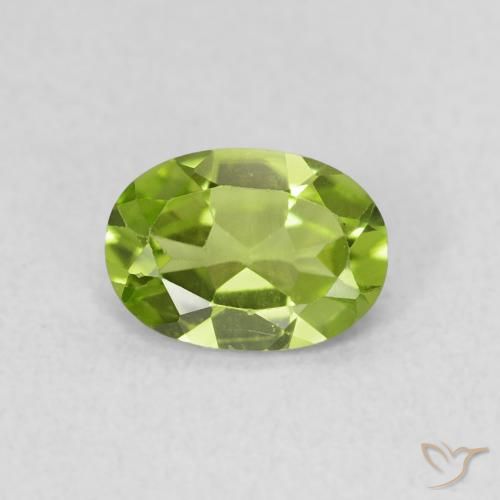 0.78ct Natural verde vivo Peridoto, oval, VS