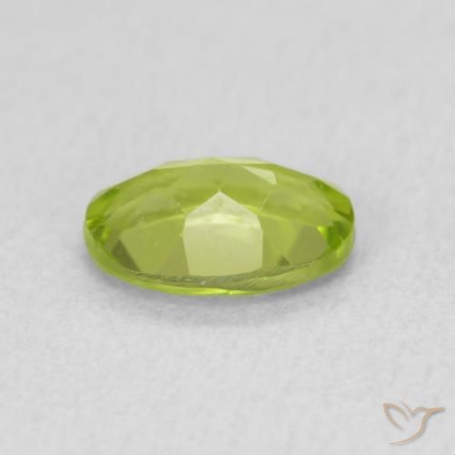 Peridoto verde vivo Natural 0.84ct, oval, VS