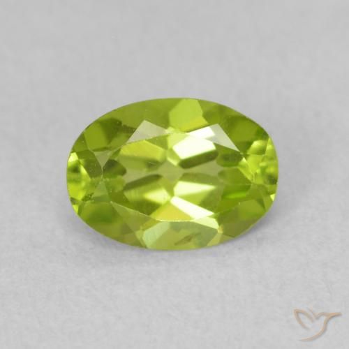 0.85ct Natural Verde amarelado Peridoto, oval, VS