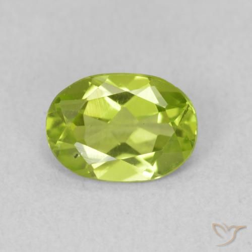 0.80ct Natural Verde claro Peridoto, oval, VS