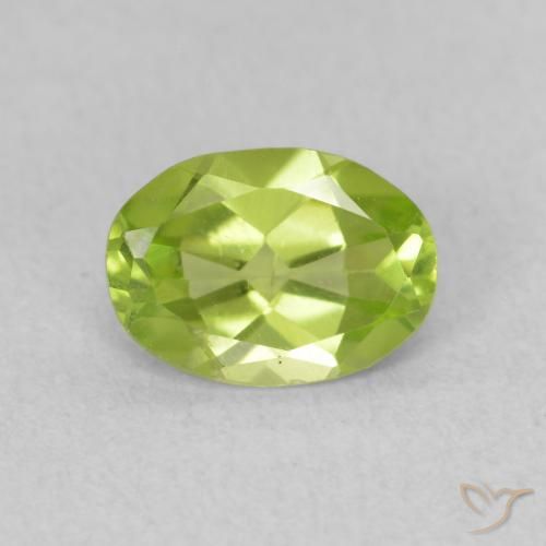 0.80ct Natural Verde claro Peridoto, oval, VS