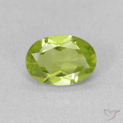 0.80ct Natural Verde claro Peridoto, oval, VS