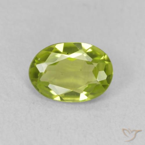 0.68ct Natural verde vivo Peridoto, oval, VVS-VS