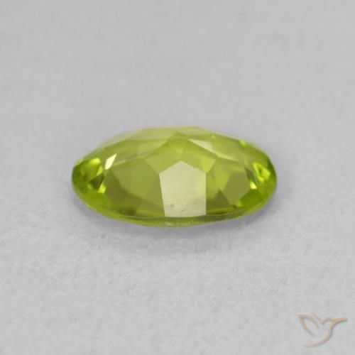 Peridoto verde vivo Natural 0.68ct, oval, VVS-VS