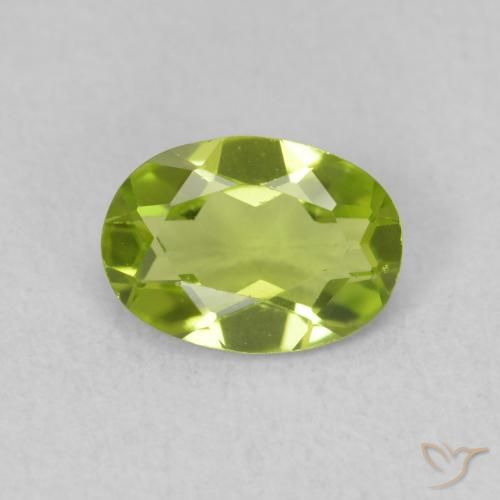 0.76ct Natural verde vivo Peridoto, oval, VVS-VS