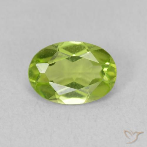 0.85ct Natural verde vivo Peridoto, oval, VVS-VS