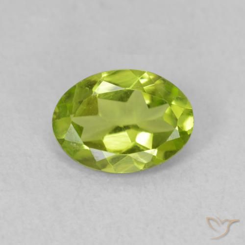 0.72ct Natural Verde claro Peridoto, oval, VVS-VS