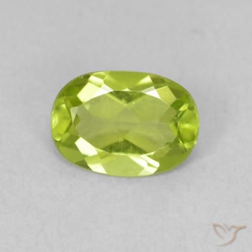 0.76ct Natural Verde claro Peridoto, oval, VVS-VS