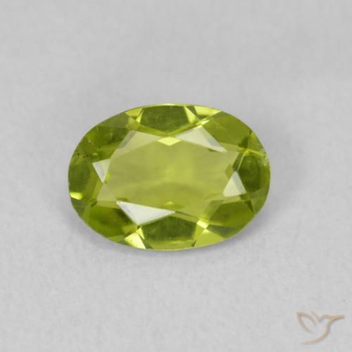 0.72ct Natural verde vivo Peridoto, oval, VVS-VS