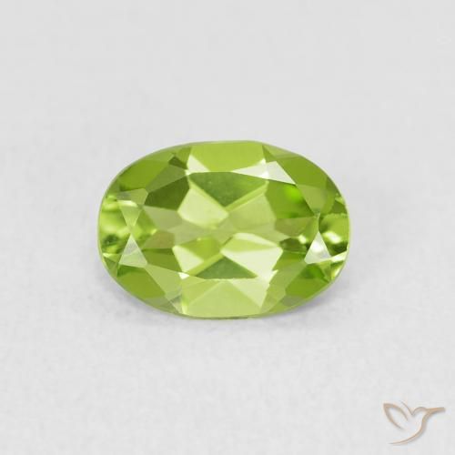 0.73ct Natural Verde médio Peridoto, oval, VVS-VS