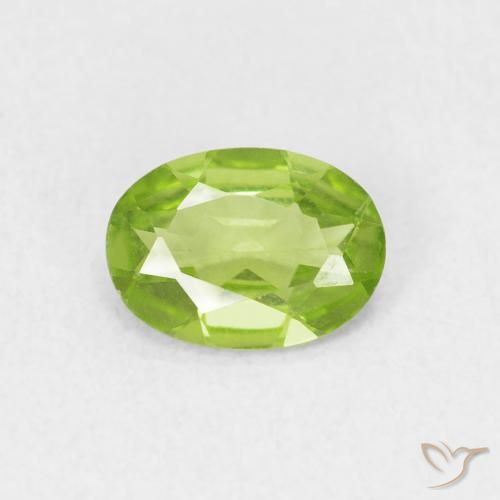 0.72ct Natural verde vivo Peridoto, oval, VVS-VS