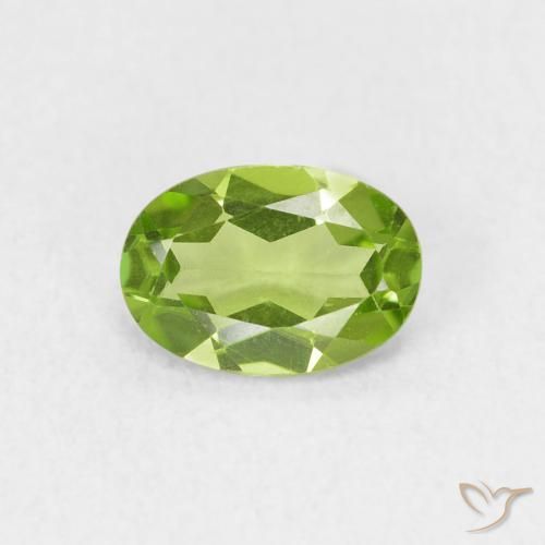 0.76ct Natural Verde médio Peridoto, oval, VVS-VS
