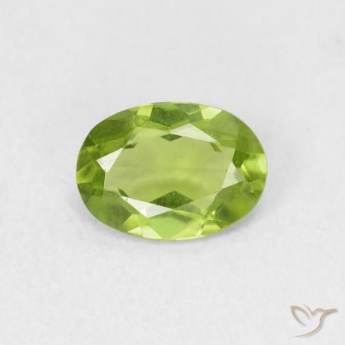 0.76ct Natural verde vivo Peridoto, oval, VVS-VS