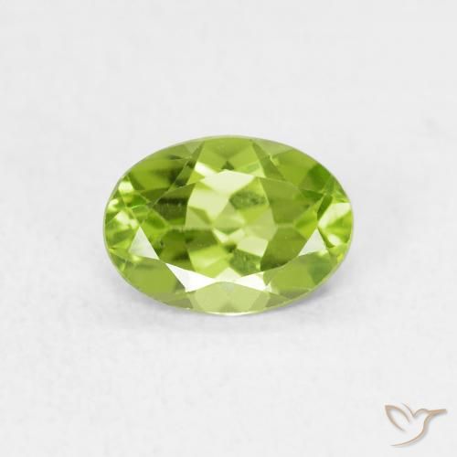 0.83ct Natural verde vivo Peridoto, oval, VVS-VS