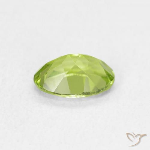 Peridoto verde vivo Natural 0.83ct, oval, VVS-VS