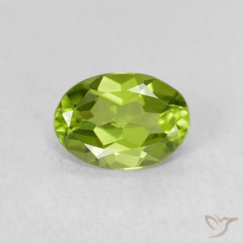 0.83ct Natural verde vivo Peridoto, oval, VS