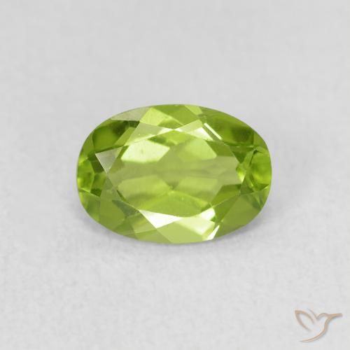 0.88ct Natural verde vivo Peridoto, oval, VS