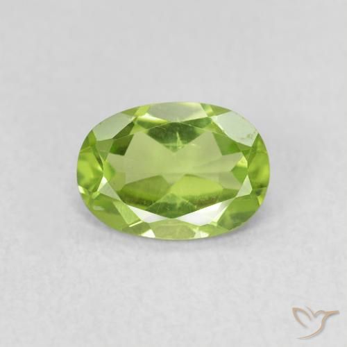0.79ct Natural Verde médio Peridoto, oval, VS