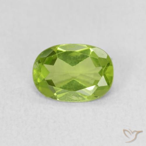 0.82ct Natural verde vivo Peridoto, oval, VS
