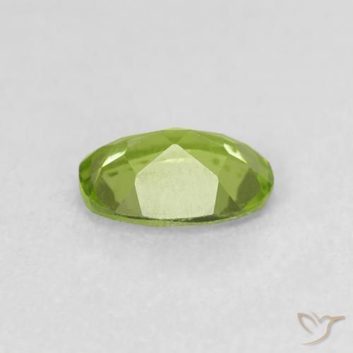 Peridoto verde vivo Natural 0.82ct, oval, VS
