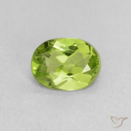 0.68ct Natural verde vivo Peridoto, oval, VS