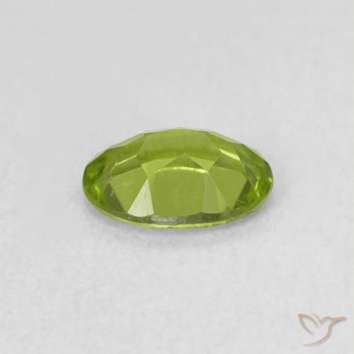 Peridoto verde vivo Natural 0.74ct, oval, VS