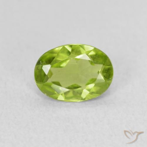 0.68ct Natural verde vivo Peridoto, oval, VS