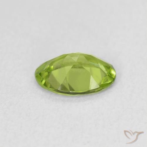 Peridoto verde vivo Natural 0.74ct, oval, VS