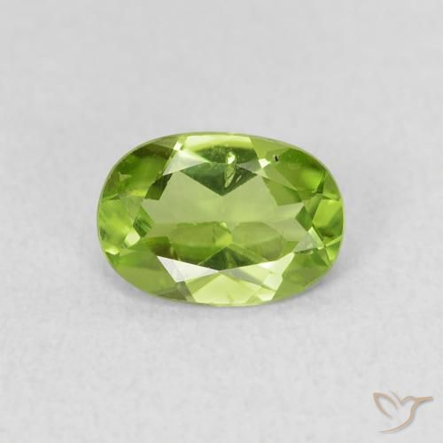 0.79ct Natural verde vivo Peridoto, oval, VS