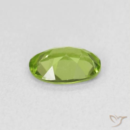 Peridoto verde vivo Natural 0.79ct, oval, VS
