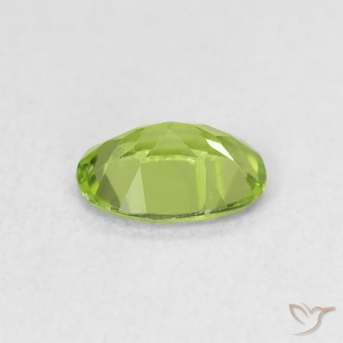 Peridoto verde vivo Natural 0.79ct, oval, VS